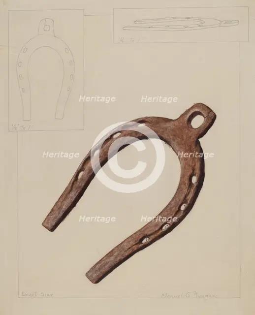 Mule Shoe, c. 1937. Creator: Manuel G. Runyan.