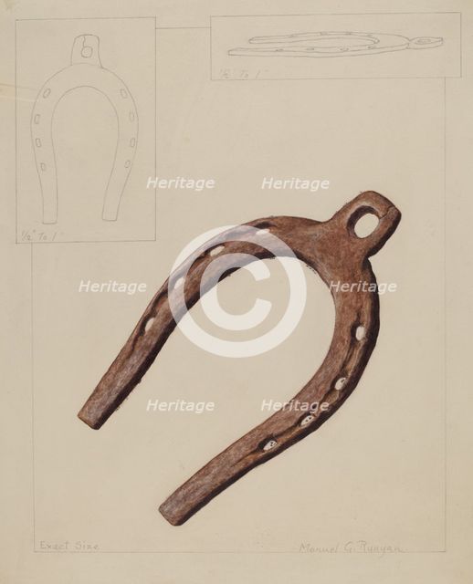 Mule Shoe, c. 1937. Creator: Manuel G. Runyan.