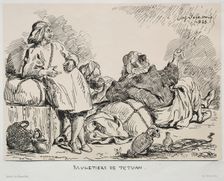 Muleteers of Tétuan, 1833. Creator: Eugène Delacroix (French, 1798-1863); Bertauts