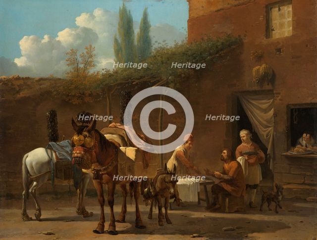 Muleteers at an Inn, c.1658-c.1660. Creator: Karel Du Jardin.