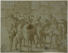 Muleteers and Mules, n.d. Creator: Giovanni Guerra