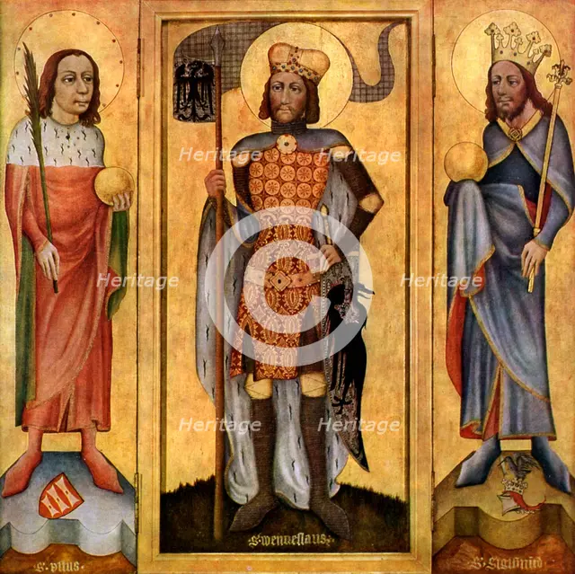 Mulhouse Altarpiece, open, c1385 (1955). Artist: Unknown