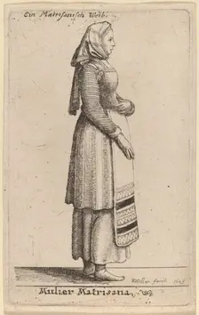 Mulier Matrisana, 1649. Creator: Wenceslaus Hollar
