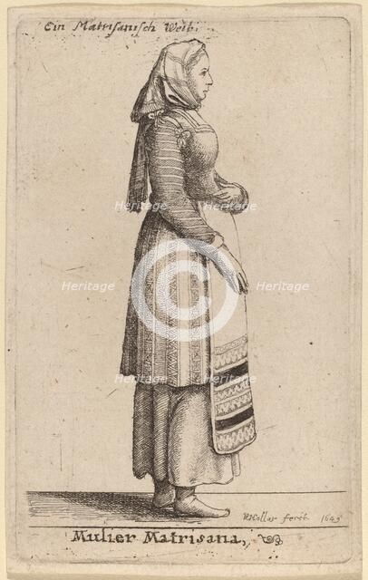 Mulier Matrisana, 1649. Creator: Wenceslaus Hollar.