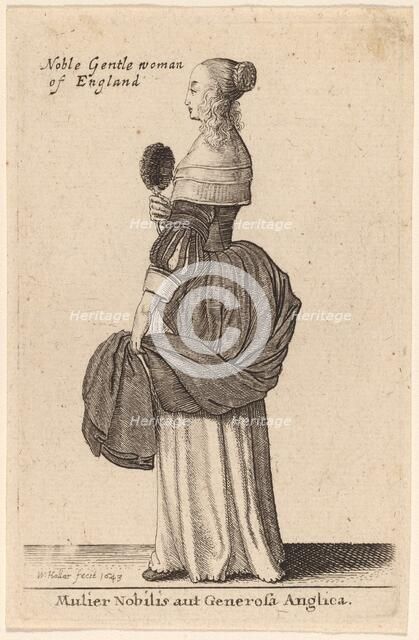Mulier Nobilis aut Generosa Anglica, 1643. Creator: Wenceslaus Hollar.