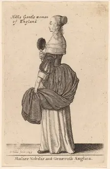 Mulier Nobilis aut Generosa Anglica, 1643. Creator: Wenceslaus Hollar