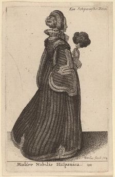Mulier Nobilis Hispanica, probably 1649. Creator: Wenceslaus Hollar