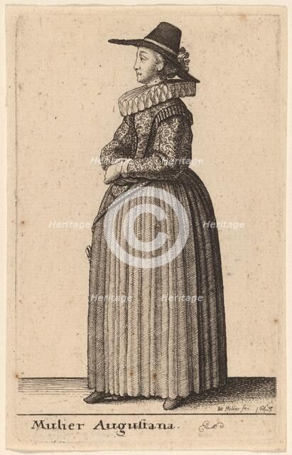 Mulier Augustana, 1643. Creator: Wenceslaus Hollar.