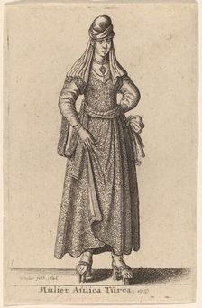Mulier Aulica Turca, 1644. Creator: Wenceslaus Hollar
