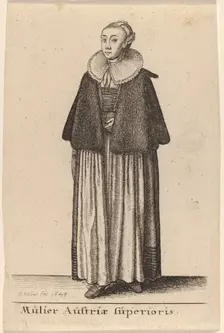 Mulier Austriae Superioris, 1643. Creator: Wenceslaus Hollar