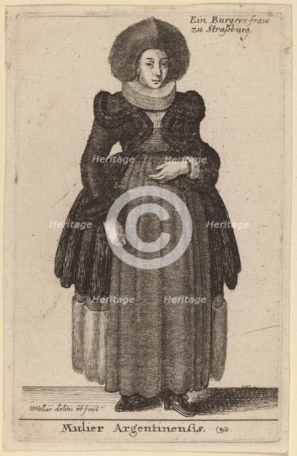 Mulier Argentinensis. Creator: Wenceslaus Hollar.