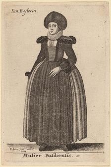 Mulier Basiliensis, 1644. Creator: Wenceslaus Hollar