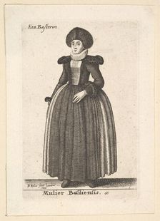 Mulier Basiliensis (Woman of Basel); , 1644. Creator: Wenceslaus Hollar