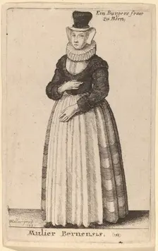 Mulier Bernensis, 1649. Creator: Wenceslaus Hollar