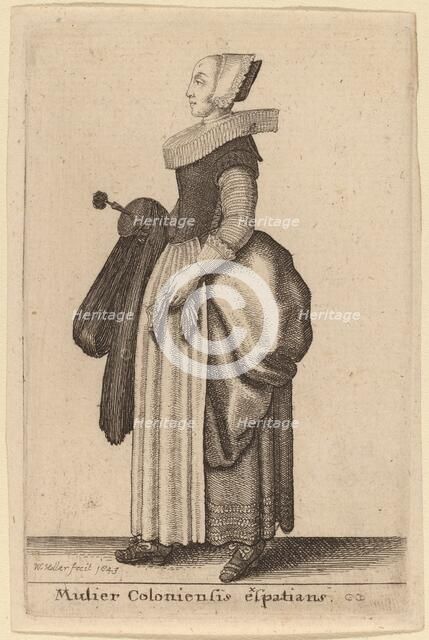 Mulier Coloniensis Exspatians, 1643. Creator: Wenceslaus Hollar.