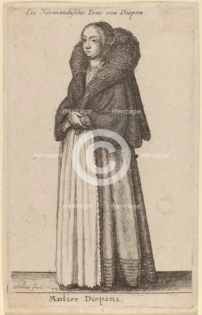 Mulier Diepana, 1649. Creator: Wenceslaus Hollar.
