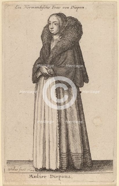 Mulier Diepana, 1649. Creator: Wenceslaus Hollar.