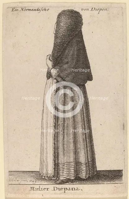 Mulier Diepana, 1649. Creator: Wenceslaus Hollar.