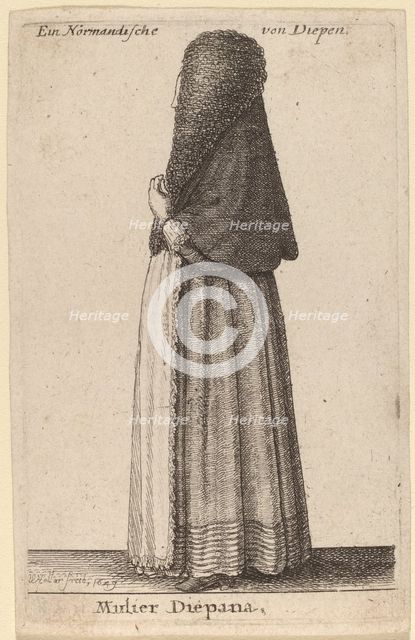 Mulier Diepana, 1649. Creator: Wenceslaus Hollar.