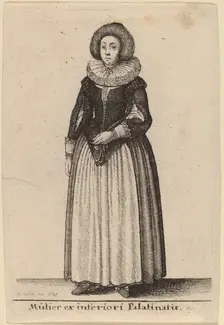 Mulier ex inferiori Palainatu, 1643. Creator: Wenceslaus Hollar