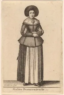 Mulier Franconiensis, 1643. Creator: Wenceslaus Hollar