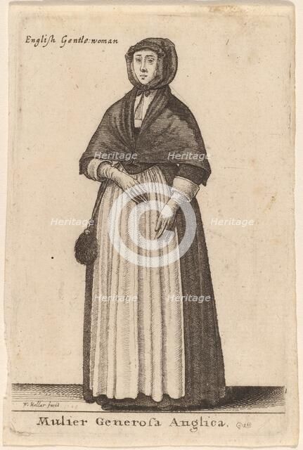 Mulier Generosa Anglica, 1643. Creator: Wenceslaus Hollar.