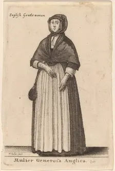 Mulier Generosa Anglica, 1643. Creator: Wenceslaus Hollar
