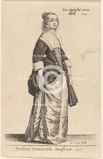 Mulier Generosa Anglica, 1644. Creator: Wenceslaus Hollar.