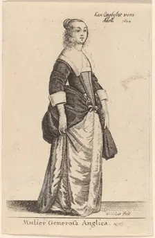 Mulier Generosa Anglica, 1644. Creator: Wenceslaus Hollar