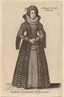 Mulier Generosa Hispanica, 1644. Creator: Wenceslaus Hollar