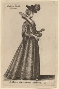 Mulier Generosa Italica. Creator: Wenceslaus Hollar