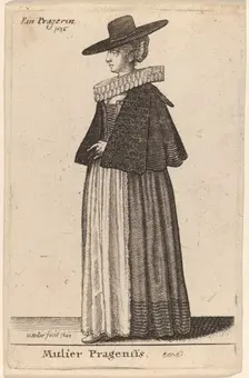 Mulier Pragensis, 1643. Creator: Wenceslaus Hollar