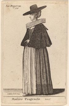 Mulier Pragensis, 1643. Creator: Wenceslaus Hollar