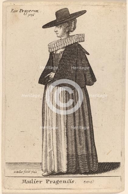 Mulier Pragensis, 1643. Creator: Wenceslaus Hollar.