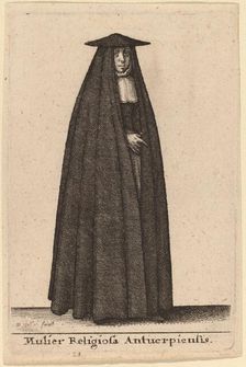 Mulier Religiosa Antuerpiensis. Creator: Wenceslaus Hollar