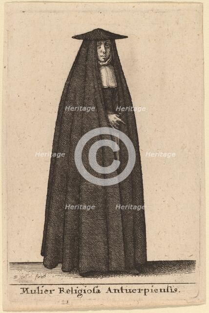 Mulier Religiosa Antuerpiensis. Creator: Wenceslaus Hollar.