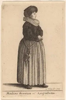 Mulier Svevica vel Augustana, 1643. Creator: Wenceslaus Hollar