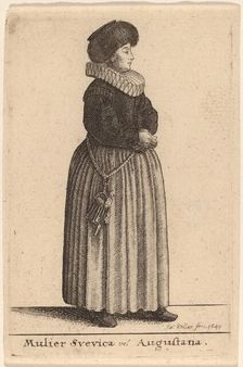 Mulier Svevica vel Augustana, 1643. Creator: Wenceslaus Hollar