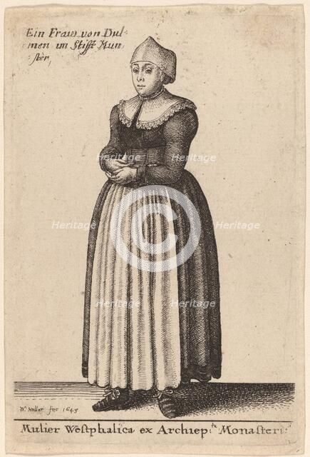 Mulier Westphalica ex Archiep Monasteri, 1643. Creator: Wenceslaus Hollar.