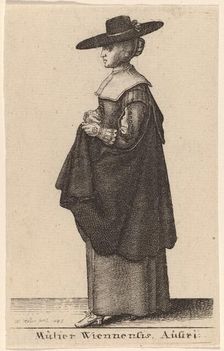 Mulier Wiennensis Austri, 1643. Creator: Wenceslaus Hollar