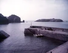 Mullion Cove Harbour, Cornwall, c1955. Creator: Arthur Charles Kirby Ware