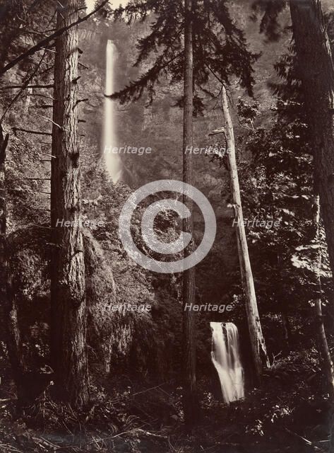 Multnomah Falls, Oregon, 1867, printed later. Creator: Carleton Emmons Watkins.