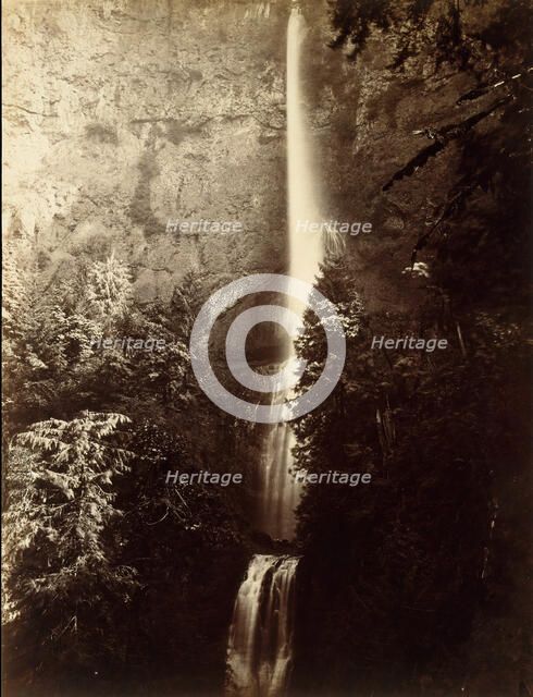 Multnomah Falls Cascade, Columbia River, 1867. Creator: Carleton Emmons Watkins.