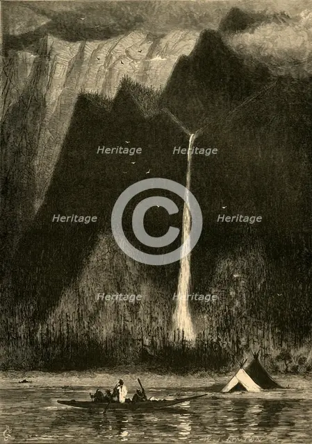 'Multanomah Falls', 1872. Creator: W. J. Linton.