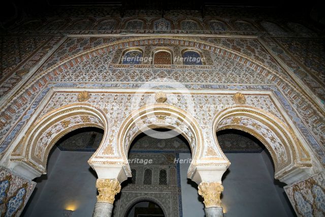 Multifoil arch, the Alcazar, Seville, Andalusia, Spain, 2007. Creator: Samuel Magal.