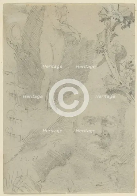 Multiple Sketches, 1881. Creator: Louis Sullivan.