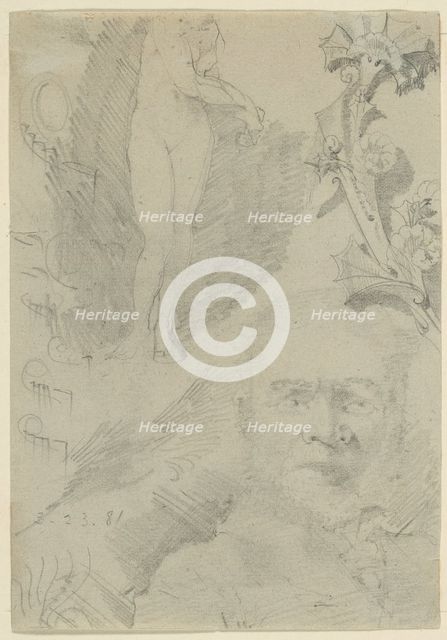 Multiple Sketches, 1881. Creator: Louis Sullivan.