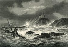 Mumbles Rocks and Lighthouse, near Swansea c1870
