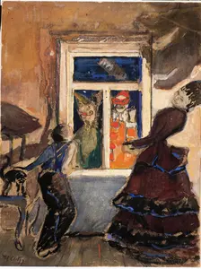 Mummers, 1908. Creator: Sapunov, Nikolai Nikolayevich (1880-1912)