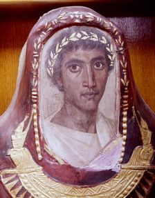 Mummy case and portrait of Artemidorus, from Hawara, Egypt, Roman Period, c100-c120